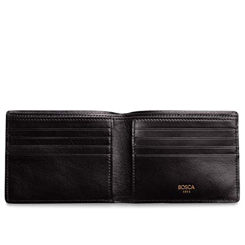 Bosca Men's Leather Wallet – Full Grain Italian Dolce Leather Wallet For Men, 8 Card Slots, Bifold, Gift-Ready Packaging, Black4