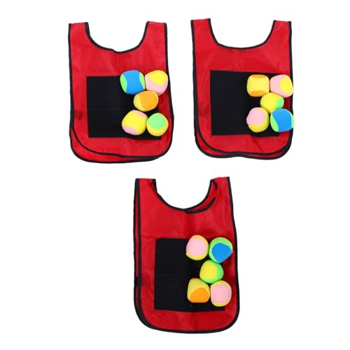 Juego de chalecos con bolas adhesivas de tela Drfeify de 29 x 42 cm con 10 bolas de espuma suave 5