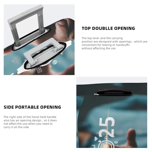 2025 Virtual Screen Luggage Cover Washable Elasticated Luggage Covers for Suitcase TSA Approved Stylish Dust and Scratch Resistant Luggage Case Protector for Kids and Adults4