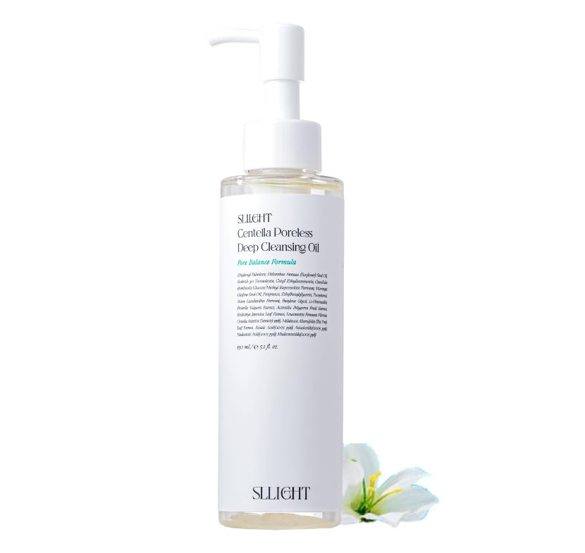Centella Poreless Deep Cleansing Oil (150ml, 5.07 fl oz) | Lightweight Cleanser for Makeup & Blackhead Removeral | Pore Care with14 Plant-Based Oil | Korean Skincare