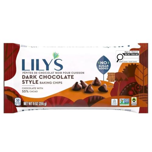 Lily's Chocolate Stevia Sweetened Dark Chocolate Baking Chips...