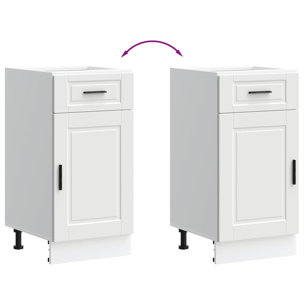vidaXL Küchenunterschrank Porto Weiß Holzwerkstoff, Spülenunterschrank, Schrank Küche, Lagerschrank, Unterschrank für Küche, Küchenzeile