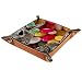 Valet Tray Nightstand Organizer, Plateau En Cuir Pour Parfum, Bijoux, Clé Et Télécommande Sur Le Comptoir Ou La Commode Animaux Lapin 16x16cm