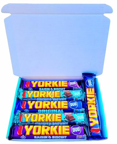 Retro Yorkie Chocolate Mini Hamper | 90s Classics | Original Biscuit & Brownie Raisin & Biscuit | Gift For Dads Parents or Grandparents | By Intergalactic Sweets