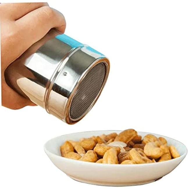 Modern Kitchen Tool Pepper Shaker Sieve Strainer Stainless Steel Spice Dispenser for Seasoning Cans Sugar