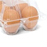 50 Pack of Egg Cartons, NO EGGS!- Bulk, Clear Plastic Egg CARTONS ONLY, 50 pack, Wholesale Chicken...