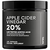 Ultra High Strength Non-GMO Apple Cider Vinegar Capsules with Mother - 2,010mg Formula - 12x Strength with Cayenne Pepper - 20% Acetic Acid - 120 Capsules