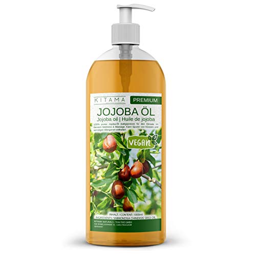 Aceite de jojoba prensado en frío de oro de 1 litro Cover