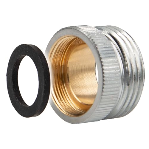 tecuro Aufnahmeadapter für Armaturenausläufe, AG 3/4 auf IG M22x1, Messing verchromt - 4699112 tecuro Aufnahmeadapter für Armaturenausläufe, AG 3/4 auf IG M22x1, Messing verchromt - 4699112