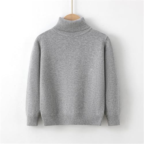 Kids Turtleneck Sweater Lined Thick Warm Long Sleeve Pullover Sweater Boys Girls Fall Winter Plain Sweatshirts Tops2