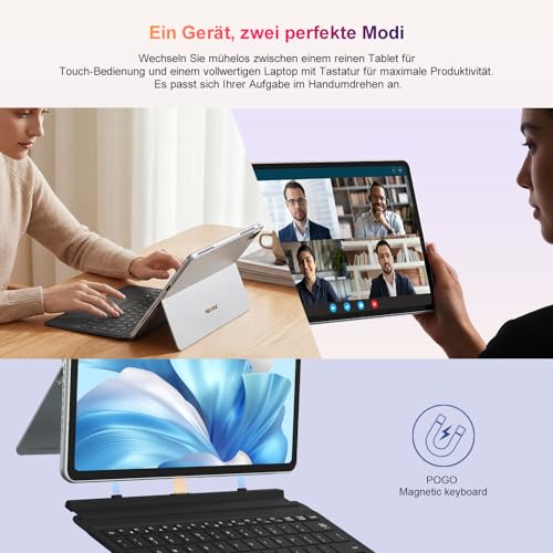 Ninkear 2-in-1 Laptop, 13 2.5K Touchscreen mit Tablet, Intel Ultra 5 115U AI CPU (Bis zu 4,2GHz), 16GB LPDDR5, 1TB SSD, Intel Grafik 1.8GHz, Wi-Fi 6, RGB Tastatur, Win11 Laptop für Arbeit und Reisen