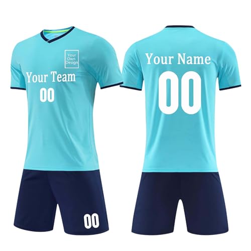 Personalised Football Shirt & Short for Boys Girls with Name