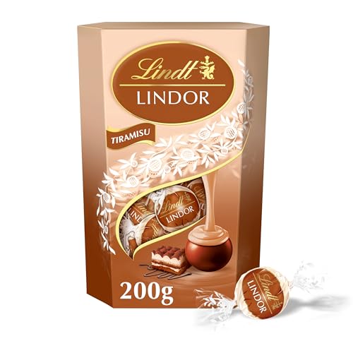 Lindt Lindor Tiramisu Chocolate Truffles 200g Box (Approx. 16 Balls) Smooth Filling Gift Birthday Congratulations Treat