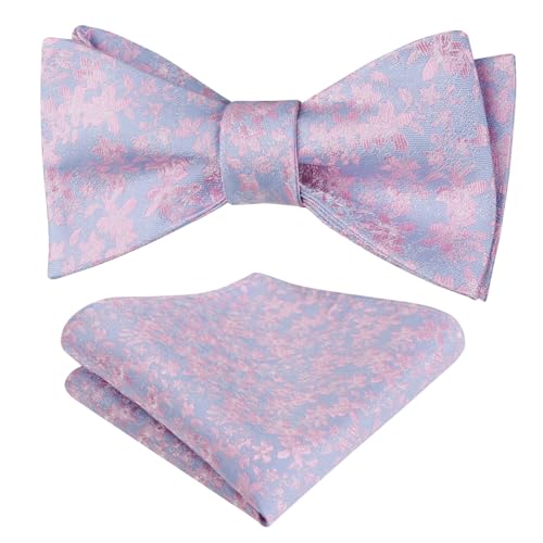 Image of Alizeal Mens 2pcs Floral Pattern Bow Tie Set