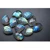 BEADS GEMSTONE Front Drilled10 PerlenSuper Finest Blue Flash Labrarite Faceted Pear Shape Briolettes Gr e 12x16mm aprx Code-HIGH-57705