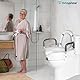 OrtoPrime WC Aufsatz mit gepolsterten Armlehnen – WC Sitzerhöhung für Senioren 12 cm – Toilettensitzerhöhung mit Sicherheitsbefestigung – Toilettensitz erhöht Senioren