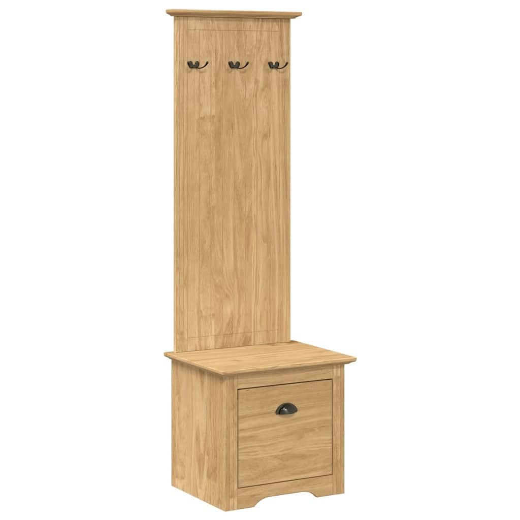 Armoire en bois marron miel BODO pour créer une entrée chaleureuse et accueillante