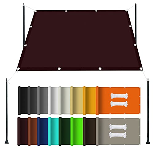 Auvent rectangulaire imperméable pour bloquer la chaleur et les UV du balcon