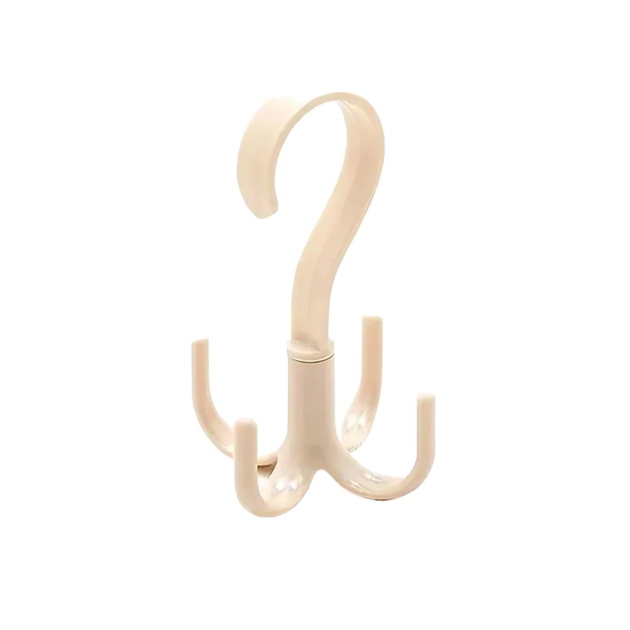 Ilumos 2pcs Multifunctional Rotating Hanger - Space-Saving Clothes Drying Rack For Belts, Scarves, And Accessories(Beige)