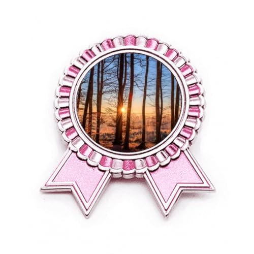 Broche rose Dark Science Nature en métal taille M pour vêtement