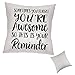 Poszewki na poduszki ozdobne motywacyjny cytat 'Sometimes You Forget You're Awesome' poszewki na poduszki, inspirujące prezenty dla kobiet, najlepszego przyjaciela, córki, mamy, współpracownika