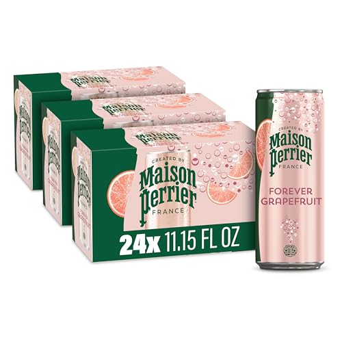 Maison Perrier Forever Grapefruit Flavored Sparkling Water, 11.15 Fl Oz Cans, 8 Count, 3 Pack