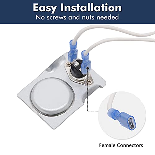 Image of Hiorucet Yiming Magnetic Thermostat Switch with High Temperature Resistant Wire for Fireplace Blower Fan, Wood Stove, Gas Log Fireplace, Circuit On At 120F and Off At 90F.