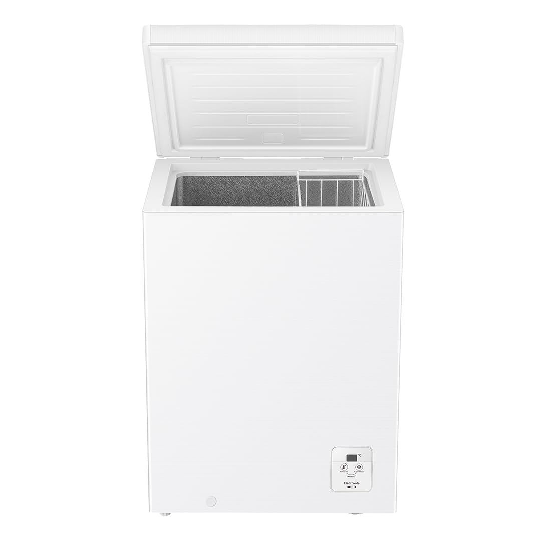 Aspes Congelador Horizontal Blanco ACH1502EDC. Capacidad 150 Litros, Dual Cooling, 4 Star, Puerta Única Dirección, Modo Super Congelación, Tecnología Cíclica, Puerta Abatible, 1 Cesta, Bajo nivel Sono