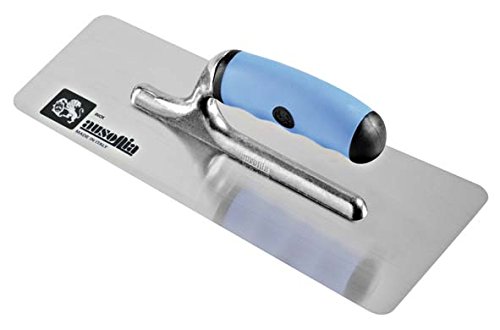 Ausonia - Frattazzo Per Stucco A Bordi Tondi Fusion Inox Cm 20X8 Lama Trapezoidale Forcella Corta