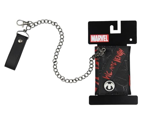 Bioworld Marvel We are Venom Character Design Tri-Fold Snap Chain Wallet4
