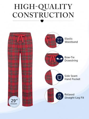 Image of Ashford & Brooks Women's Super Soft Flannel Plaid Pajama Sleep Pants