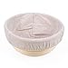 Edaygo Banneton rond, brotform avec doublure en Lain, corbeille à pain rond, panier de fermentation pour pain, jusqu’à 0,3kg de pâte, Ø 18 cm
