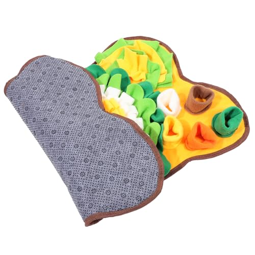 SEWACC 骨型ペット嗅覚マット 犬用ノーズワークマット 食事遅延促進 嗅覚トレーニング 小型ペット向け 滑り止め付き 素材使用