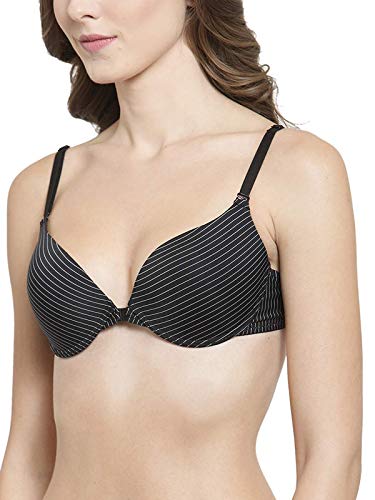 Image of Brachy Women's Front Open Padded Bra BCA FOPPBBO12 34C Lining Black