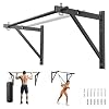 HANDBODE Pull Up Bar for Doorway and Wall Mount - Chin Up Bars for Home Gym, 36/52 in Upper Body Workout Equipment with 500 lbs Capacity, Portable Thickened Steel Construction, Joist Mounted
