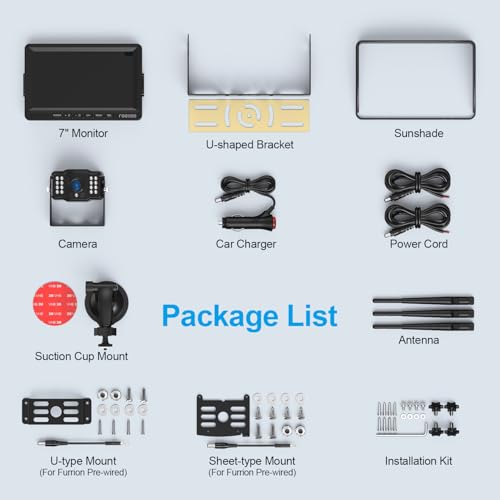 Image of Fookoo HD 1080P 7-inch Wireless Backup Camera for Furrion RV, 7 inch Split Screen Monitor Plug-Play Easy Setup Rear View Camera DIY Guide Lines Waterproof for Truck RV Trailer Camper Motorhome - DW70101