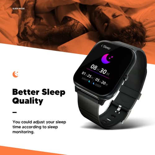 Smart Watch Fitness Tracker mit Herzfrequenzmesser Fit Bitwatches Damen Sportuhr Elegant Lets Fit Smartwatch für Männer Frauen für Android iOS-Schwarz - Image 5