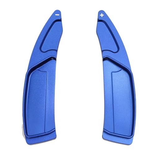 Compatible With Peugeot For 508 5008 308 3008 208 2008 GT SW 車用ステアリングホイールシフトパドルギアパドルエクステンダーステッカーに対応 パドルシフターエクステンション(Blue)