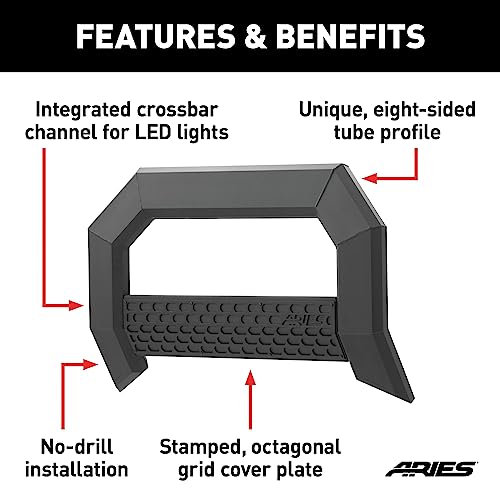 Image of ARIES 2165000 AdvantEDGE Black Aluminum Truck Bull Bar, Select Dodge, Ram 1500