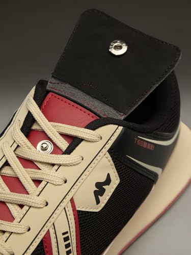 Image of The Souled Store Velocity: Men and Boys Low Top Sneakers | Racing-Inspired Trainer with Breathable Mesh, Cushioned EVA Midsole & Durable Outsole