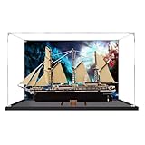 Acrylic Display Case Compatible with Lego 21356 10335 21350 Canal Steamship Endurance Exploration Ship Great White Shark Orca Ship for Collecting (Model not Included) (10335 (Style 3)) -  XINPENGD