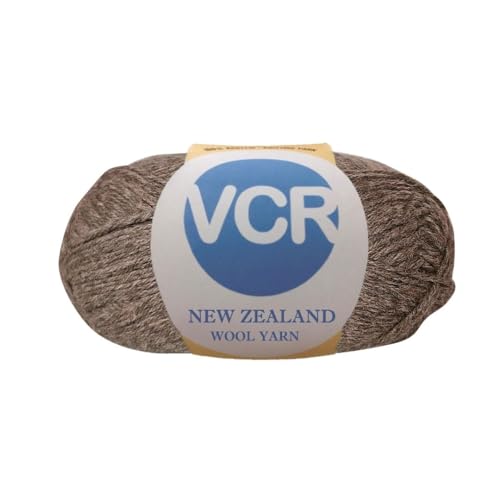 Image of VCR Sugar Brown Chunky Wool Yarn, 100 Grams, Hank, 196 Meters, 100% New Zealand Wool Knitting Yarn, Soft Crosia Thread Suitable for Baby Blankets & Booties Pack of 1