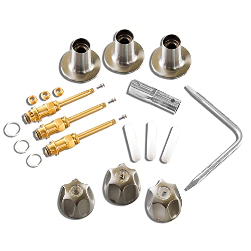 Sento Bathtub And Shower 3 Handle Tub Trim Set For Price Pfister Faucets Bathtub Shower, Easy Installation, Heavy Duty Metal, Satin Nickel #TOP15