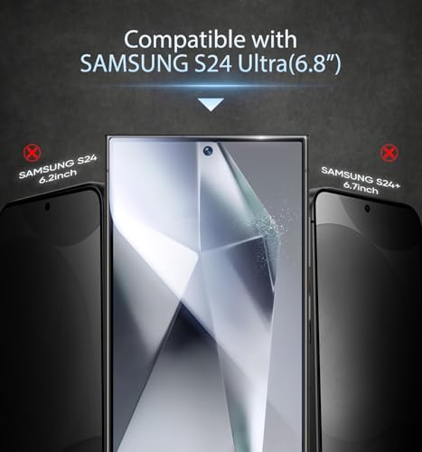 Image of MAGIC JOHN 3rd Gen Upgraded for Samsung Galaxy S24Ultra Screen Protector 6.8 Inch,HD Clear,Bubble Free,Easy Installation,2 Pack