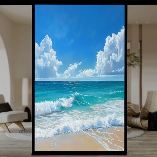 Vinilo adhesivo ventana privacidad océano acuarela 15.7x23.6 in miniatura 2