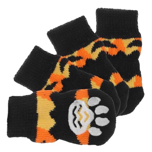 BESPORTBLE Halloween Pumpkin Dog Coat Pet Socks Bright Colored Dog Socks for Dogs Fashion Socks Pumpkin Pattern Non-Slip Stylish Pet Wear