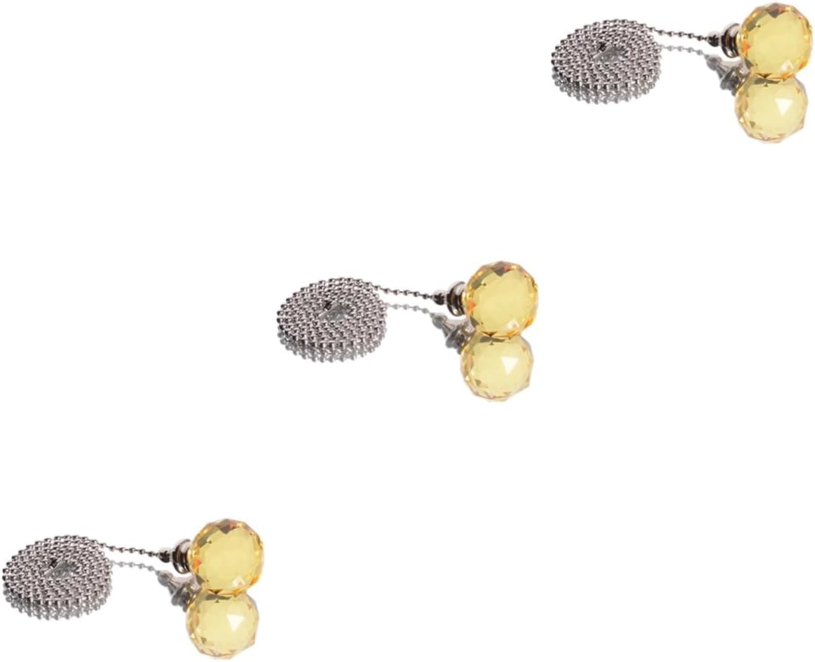 jojofuny 6pcs Crystal Ball Pull Chain Ceiling Fan Pull Chain Prisms Pendants for Home Decor