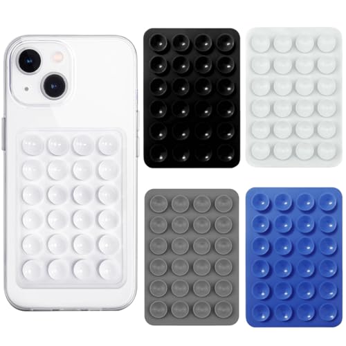 4 Soportes de Ventosa para Teléfono móvil,Ventosas de silicona,Soportes de teléfonos móviles Antideslizantes,Funda Ventosa para Móvil Estable,para Selfies y Videos(Estilo 2)