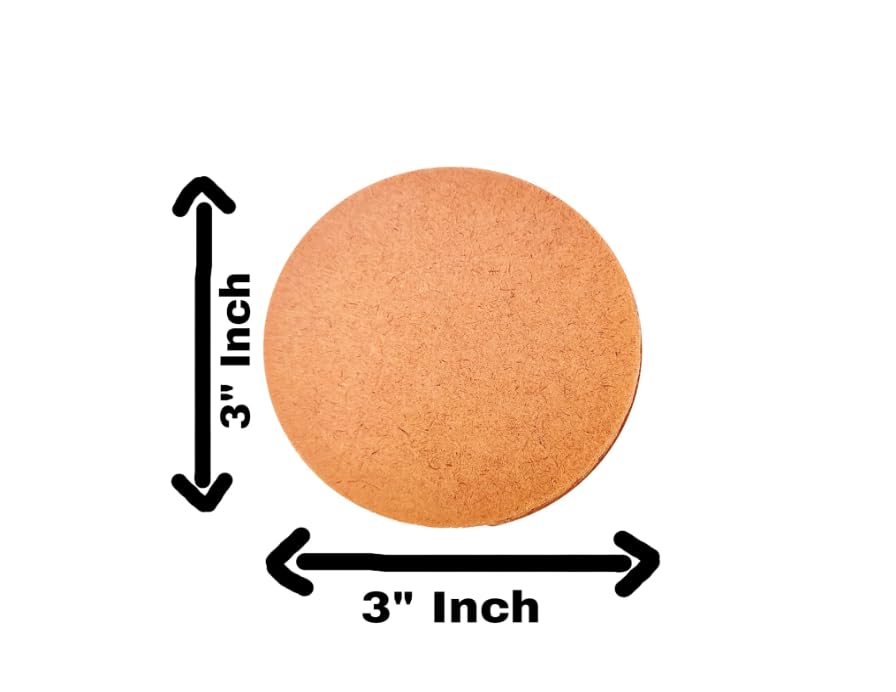 Image of 3 Inch Round Shaped MDF Coasters Plain Wooden Art Craft Coaster Blank Cutouts for Tea Coffee Painting Wood Sheet Craft, Decoupage,Resin Mandala Art Work & Decoration, 2.5mm Thick (Pack of 50)
