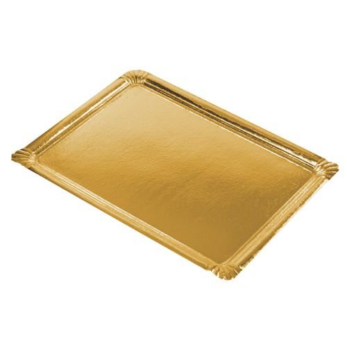 Preisvergleich Produktbild PAPSTAR 90 Servierplatten, PE-beschichtet eckig 34x45,5cm gold